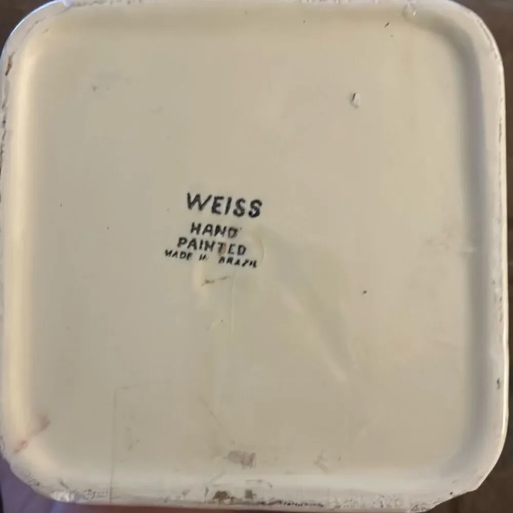 Vintage Weiss Hand Painted Trinket‎ Box – Made in Brazil – Mid Century 5